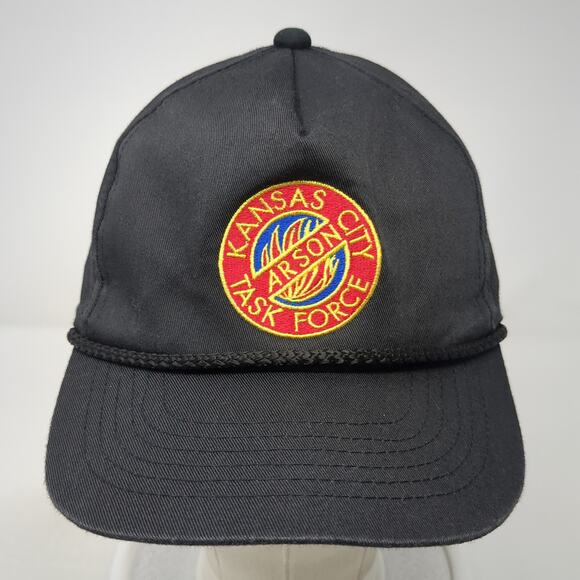Arson Kansas City Task Force Snapback 5 Panel Cap Black One Size Rope Sportsman - Picture 2 of 9